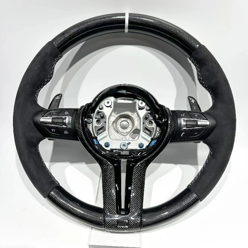 

For F80 F82 F10 F06 F12 F13 F15 F16 F20 F22 F30 F31 F32 F33 F36 E90 E92 E93 Forged Carbon Fiber Steering Wheel