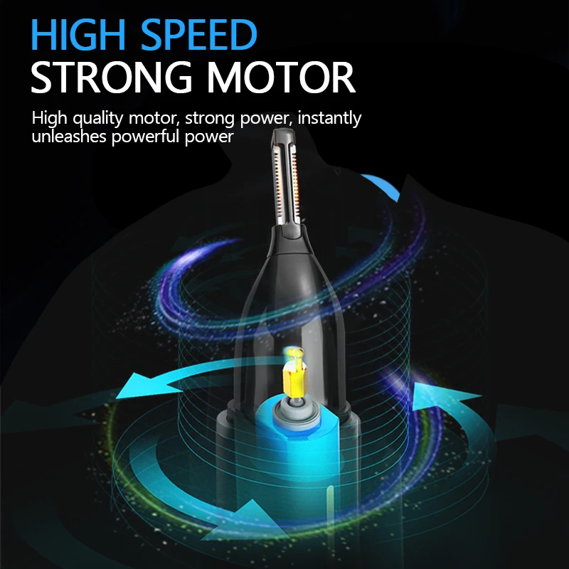 Kemei-6630 триммер для волос в носу для чистки ушей в носу, перезаряжаемый триммер для носа, триммер для бороды для мужчин, бритва, набор для ухода за бровями