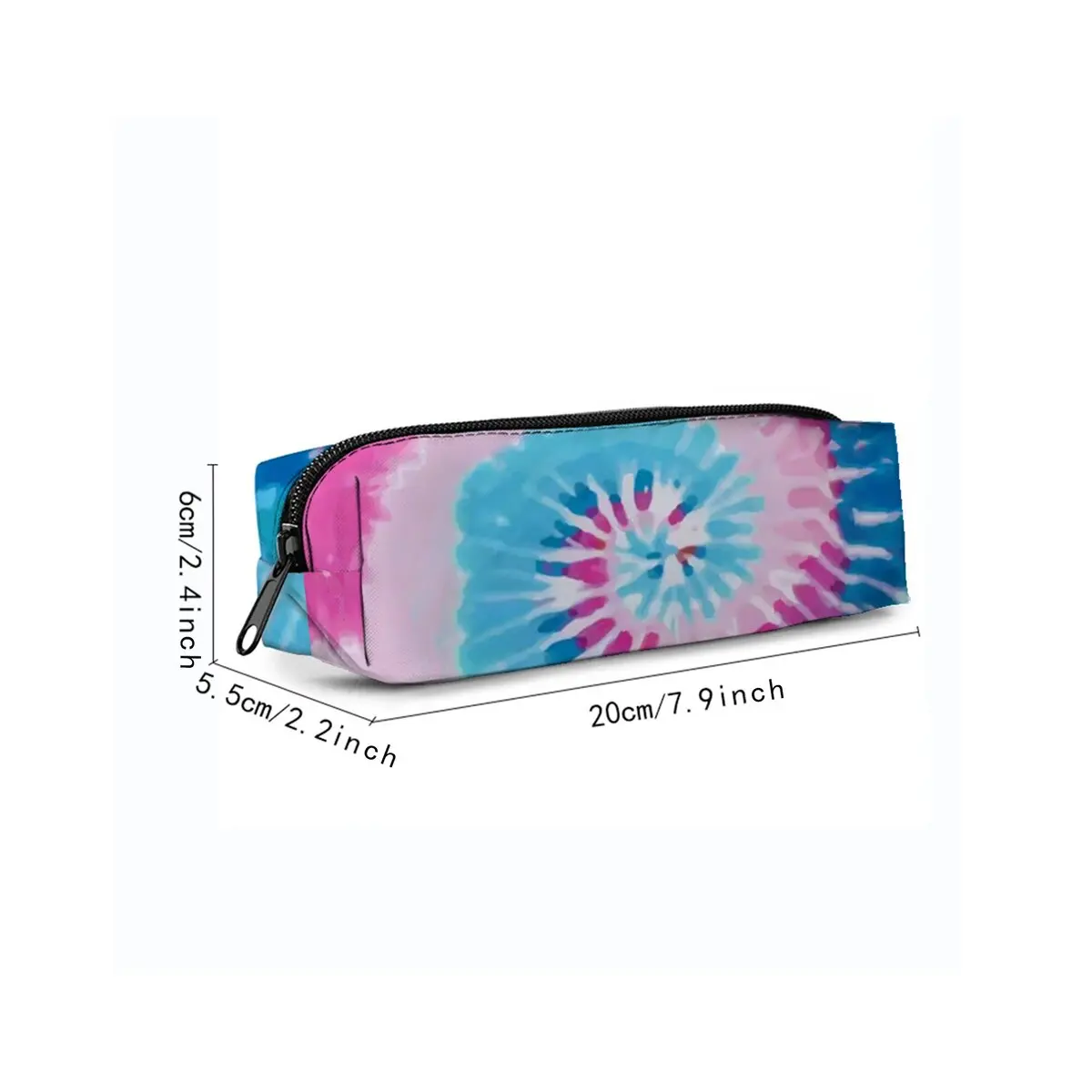 Tie-dye Single Layer Printed Pencil Case For Boy/Girls Best Gifts 2D Flat Cartoon School Supplies Pen Bag For Children