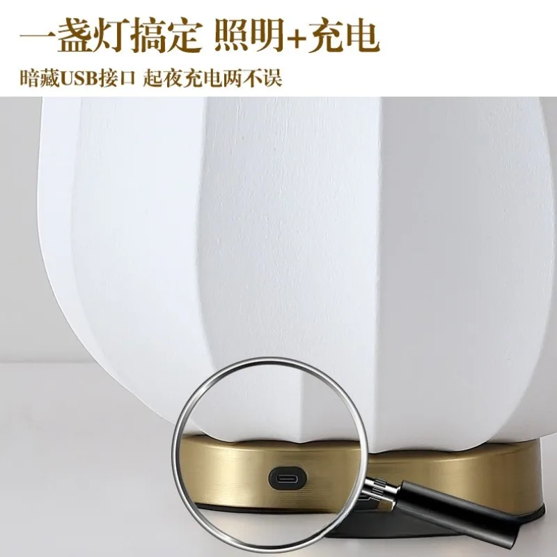 Шелковая настольная лампа, средневековая спальня во французском стиле ретро, новая атмосфера, дизайнер в стиле ваби-саби, прикроватная лампа для главной спальни, элитный класс