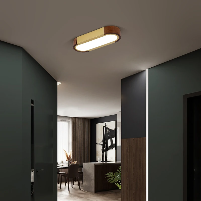 Moderna lampada da soffitto in legno per soggiorno e sala lampada da soffitto a Led per camera da letto Loft cucina per ufficio sala da pranzo Decor illuminazione per interni