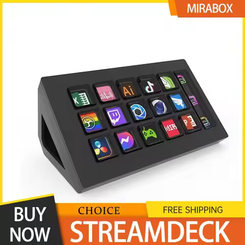 Stream Deck Mini Visual Keyboard 15keys Streamdeck Lcd Button Live Content Creation Controller Custom Button For Win/Macos Gifts