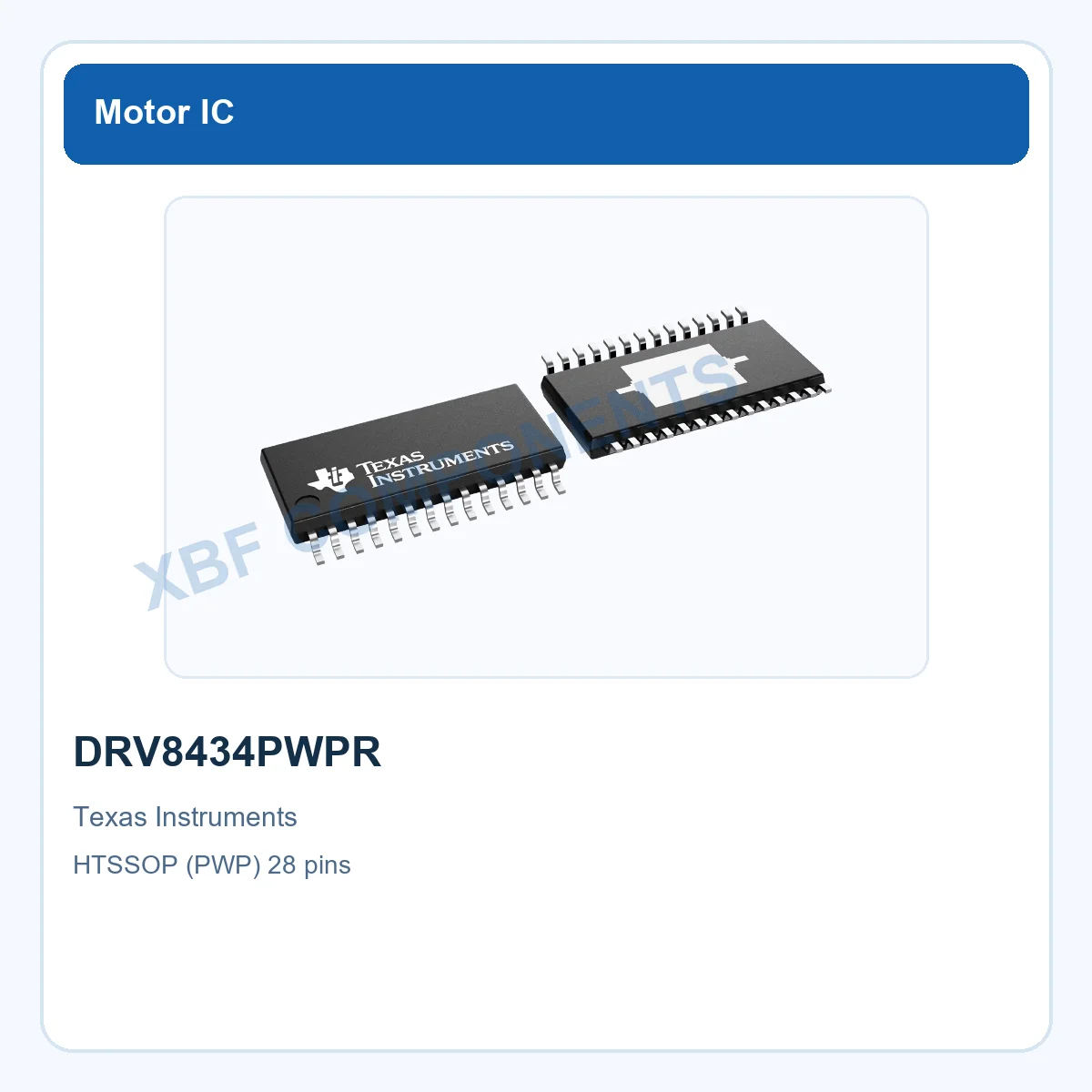 DRV8434PWPR Texas Instruments Motor / Gate Driver IC 48-V 2.5-A HTSSOP (PWP) 28 pins