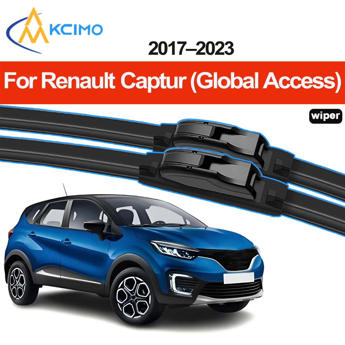 

KCIMO 2PCS New Wiper Blades for Renault Captur (Global Access) HA 2017-2023 Renault Kaptur (CIS) Renault Grand Captur (Uruguay)