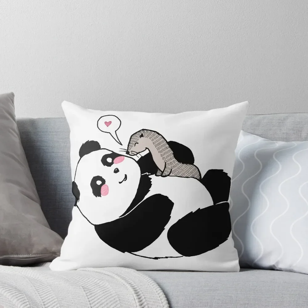 

Panda's Best Friend Throw Pillow Sofas Covers Couch Pillows Pillows Aesthetic Luxury Pillow Cover pillow