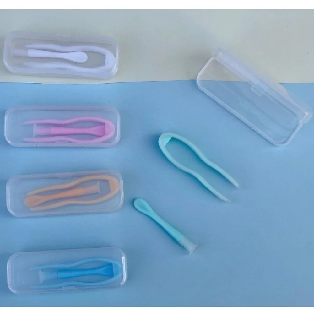 1PC Mini Solid Color Contact Lens Inserter Eyes Care Wearing Tool Contact Lens Case Clip Stick Tweezers Women Men