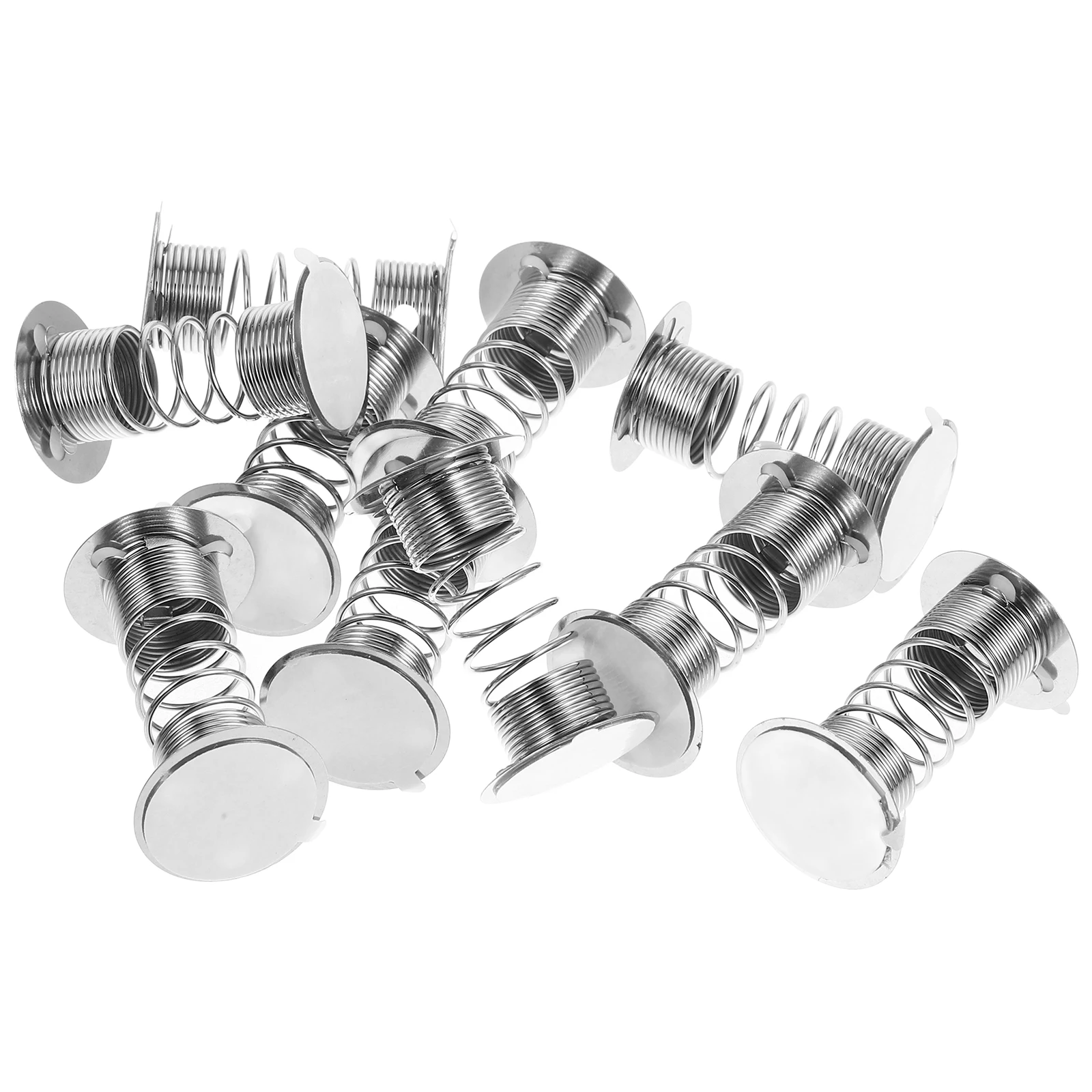 

10pcs Spring Base Car Ornament Durable Metal Dashboard Bobblehead Holder Strong Double-Sided Adhesive For Shaking Head Diy Decor