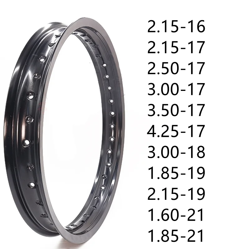 Off-road Dirt Motorcycle Aluminum Alloy Wheel Rims Steel Ring For 16 17 18 19 21 Inches Cafe Racer Modified Accessories