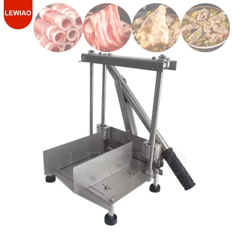 

Manual Meat Chopping Machine Fat Beef And Mutton Roll Meat Slicer Meat Slicer Rice Cake Knife Frozen Fat Beef Roll Meat Slicer