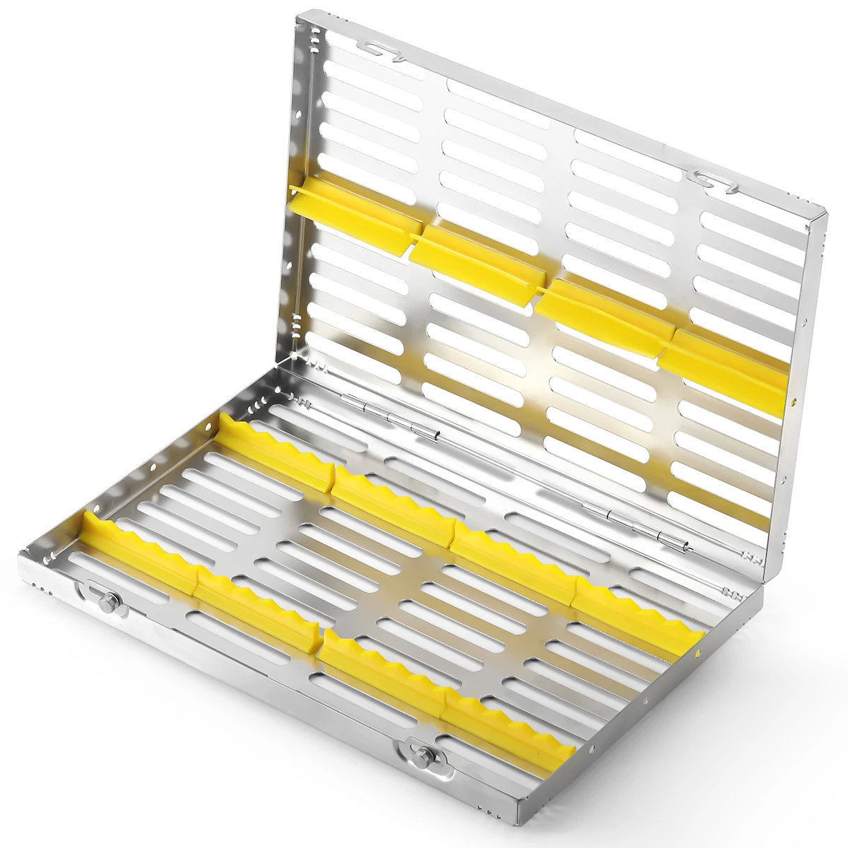 Azdent Dental Sterilization Rack Surgical Autoclavable Sterilization Box Dental Cassette File Burs Disinfection Tray Lab Tools