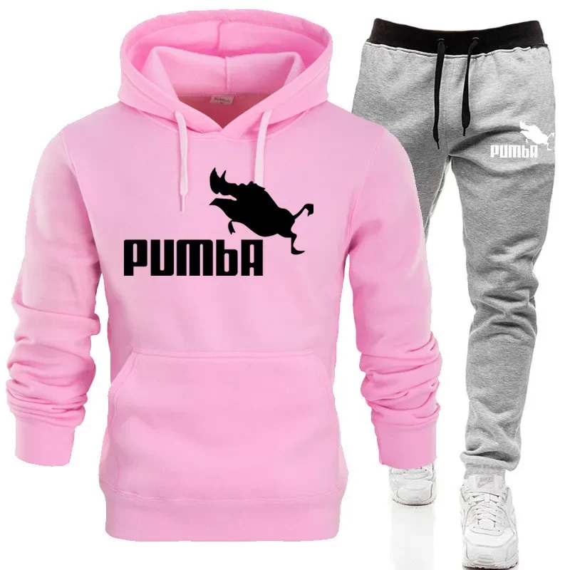 

Fashionable men's and women's sportswear sets, spring and autumn outdoor casual jogging men's pullover and pants 2-piece set