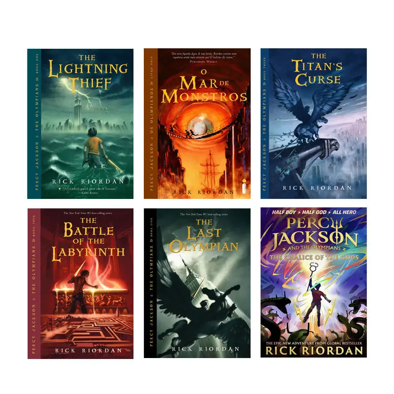 1/2pc Rick Riordan book The Lightning Thief titan's gurse last olympian Novel Books in English Story Science Fiction