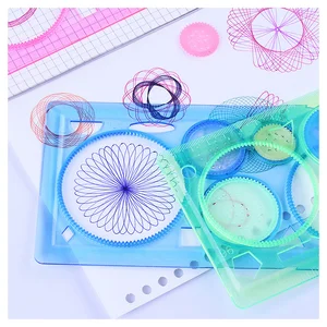 الهندسة spirograph الرسم الإستنسل مجموعة اللوحة نموذج الفن الحرف الإبداعية الاطفال لعبة تعليمية مجموعة متنوعة من الزهور حاكمة 6 مبيعات رئيسية تذكارية ليوم الطفل تعليم الطفولة المبكرة - No5
