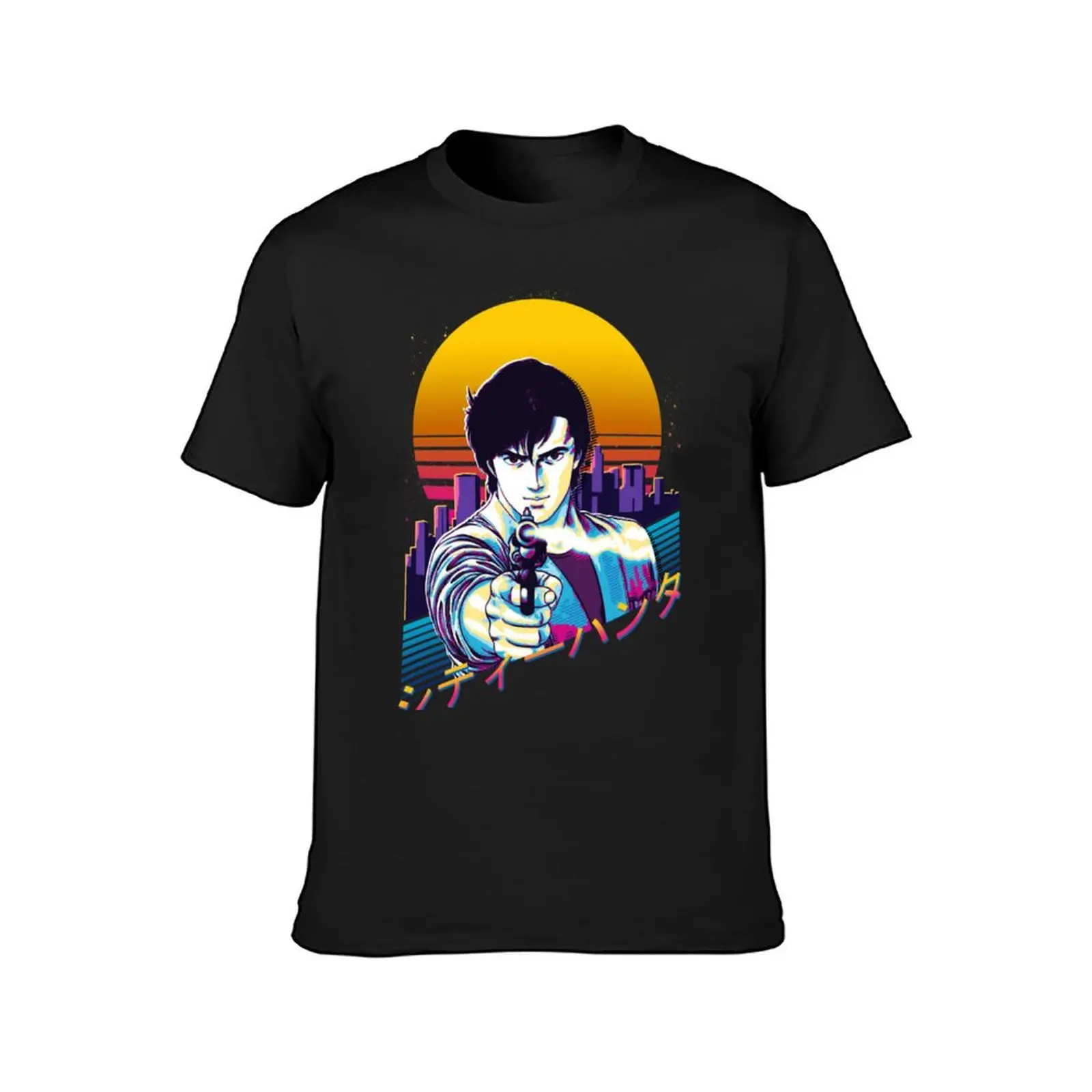 City Hunter - Ryo Saeba Retrowave Essential T-Shirt customs cute tops graphics mens graphic t-shirts