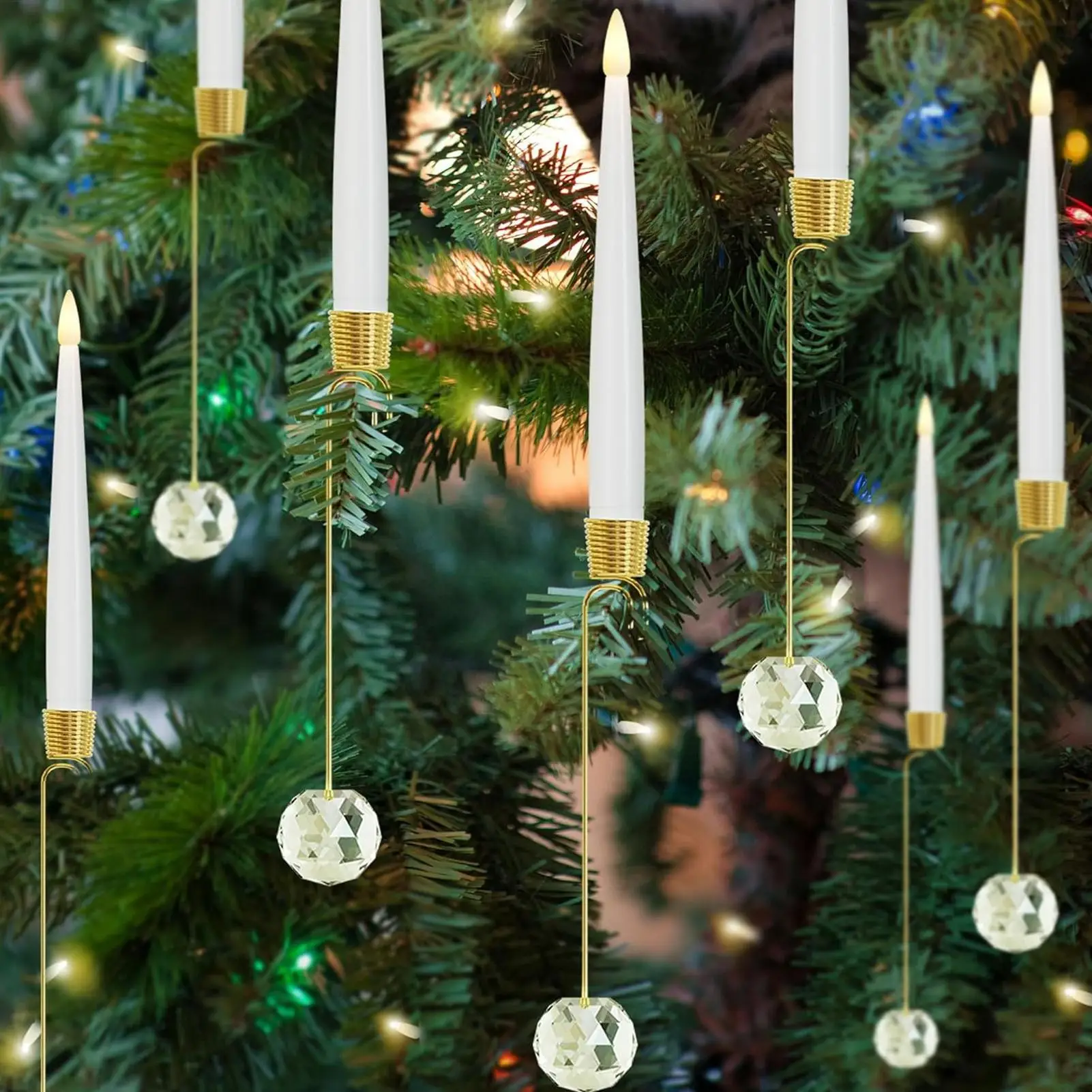 Christmas Tree Candles Battery Operated LED Candles 6 Pack Flameless Candles with Remote for Christmas Wedding Home Decoration