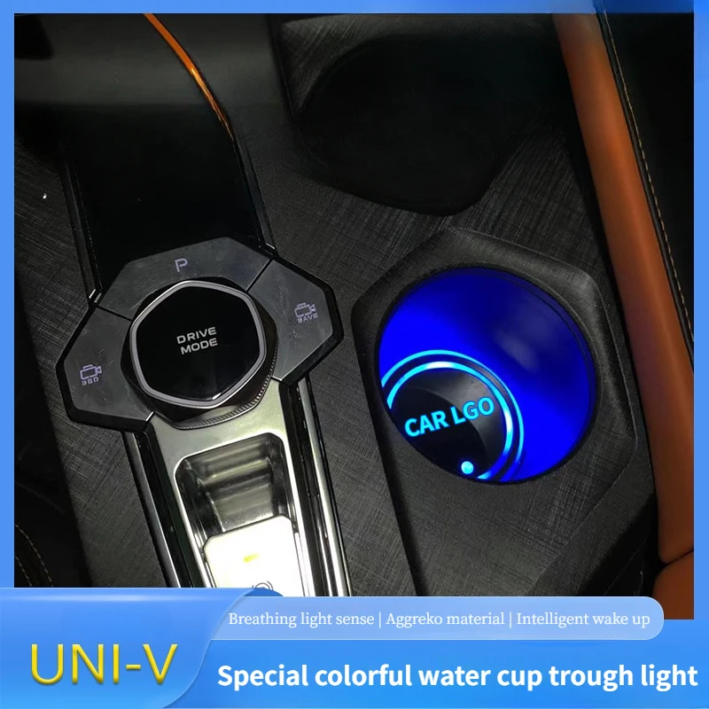 For Changan UNIV Luminous Water Cup Light Water Coaster Car Interior Decoration Decoration Atmosphere Light