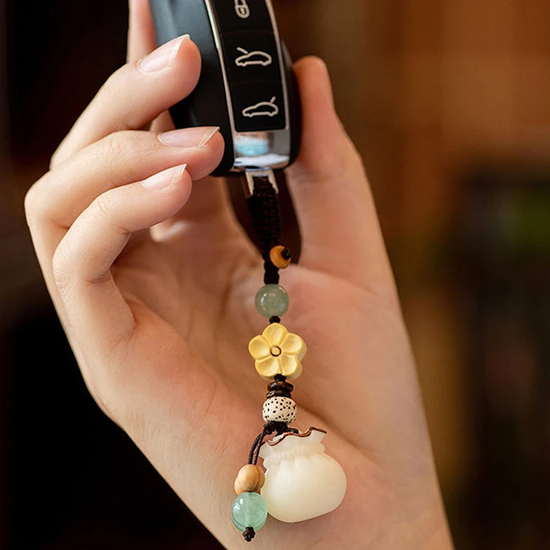 

New Sale Creative Lucky Bodhi Flower Phone Chain Chinese Style Good Luck Fortune Bodhi Pendant Phone Charms Decoration