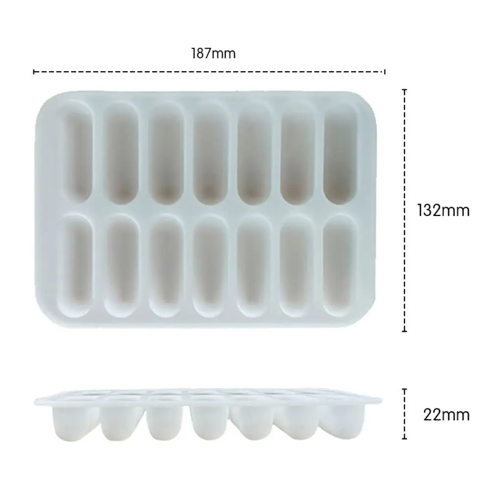 Kitchen Sausage Maker Mould Silicone Mold DIY Non-Stick 14 Form With Lid Making Sausage Mold Hot Dog Making Mould Cooking Tools