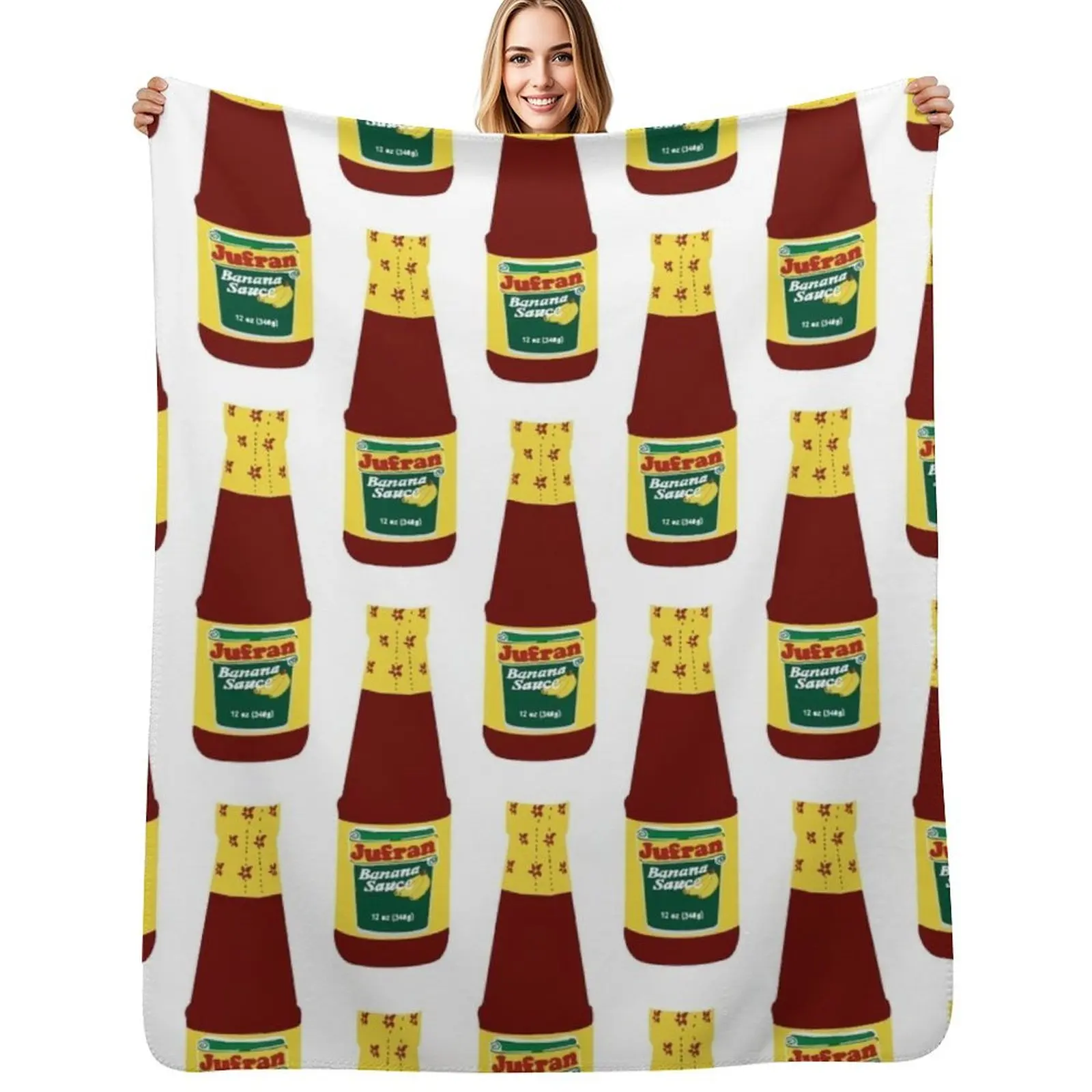 Filipino Jufran Banana Ketchup Print / Filipino Food / Philippines / Banana Ketchup Art Throw Blanket manga Blankets