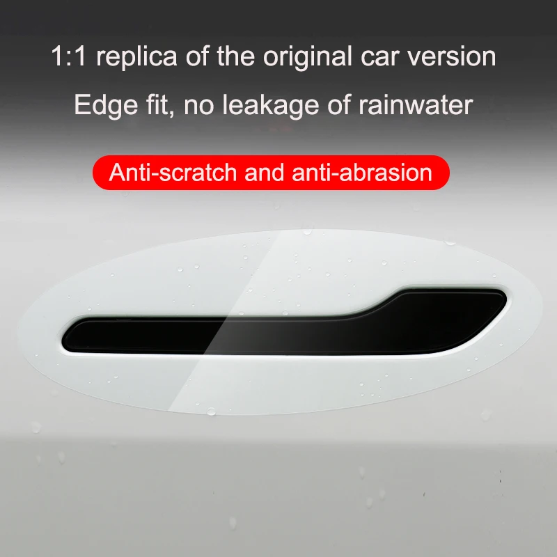 4PCS Door Handle Anti-scratch Protector Film for Tesla Model 3/Y 2017-2023 Door Handle Paint Protective TPU Film Car Clothing