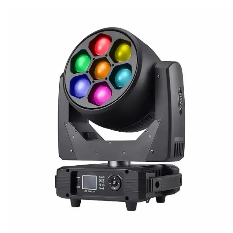 Botai 7X40W Zoom Bee Eys Professionele Led Moving Head Light Spotlight Rgbw 4in1 Dmx512 Voor Dj Disco Strobe Podiumverlichting