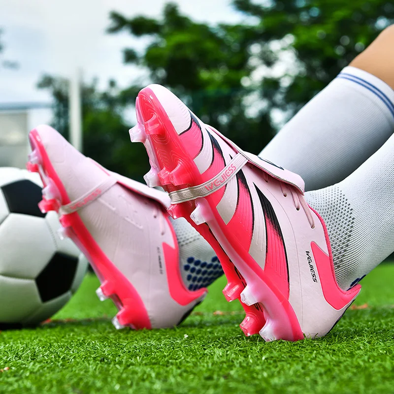 Zapatos de fútbol originales para hombre, tacos de alta calidad, botas de fútbol antideslizantes profesionales de alta calidad para niños, entrenamiento de césped de la sociedad