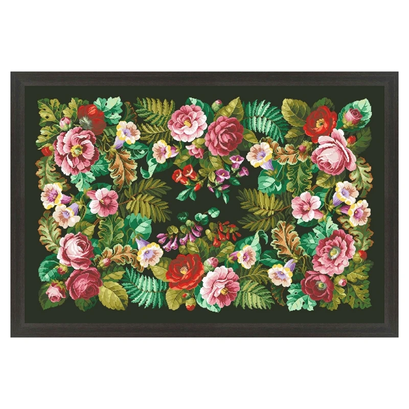 

Flower garden cross stitch kit 18ct 14ct 11ct unprint canvas cotton thread embroidery DIY handmade needlework