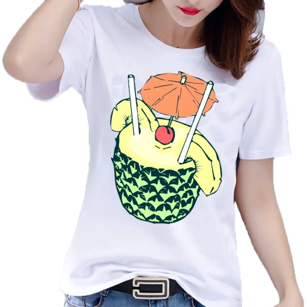 

Женская летняя футболка с принтом лимона и круглым вырезом, с коротким рукавом, в стиле Y2K, повседневная, для пляжа и отпуска, модная летняя женская одежда