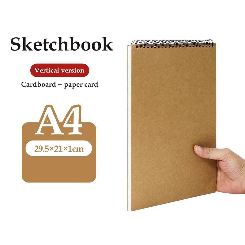 Mr.Paper A4 Sketchbook Drawing Book Art Book Hand-drawn Book Blank Thickened Coil Loose-leaf Hard Shell Flip Watercolor Hand