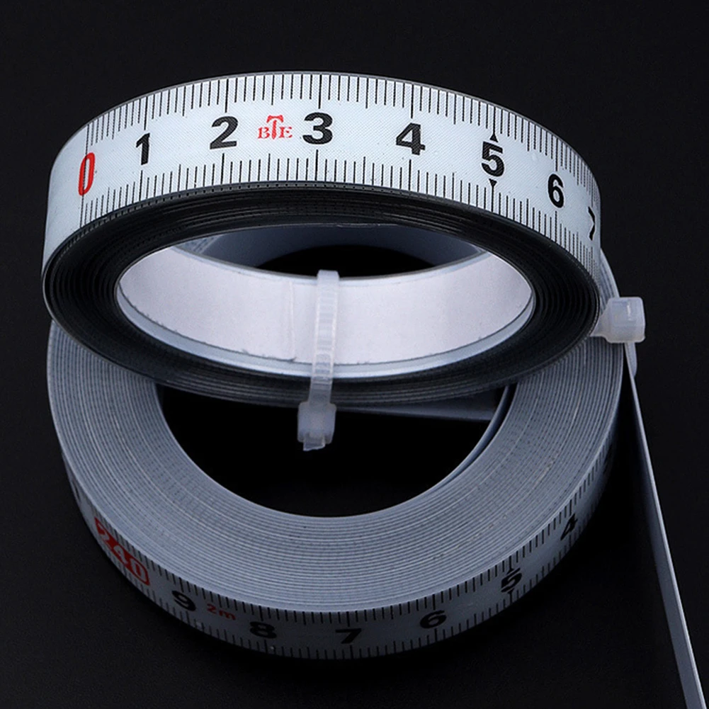 Self-adhesive Ruler Tape Measure Workshop Equipment 1pc 2/2.5 Meter Carbon Steel Forward And Reverse Middle-Part