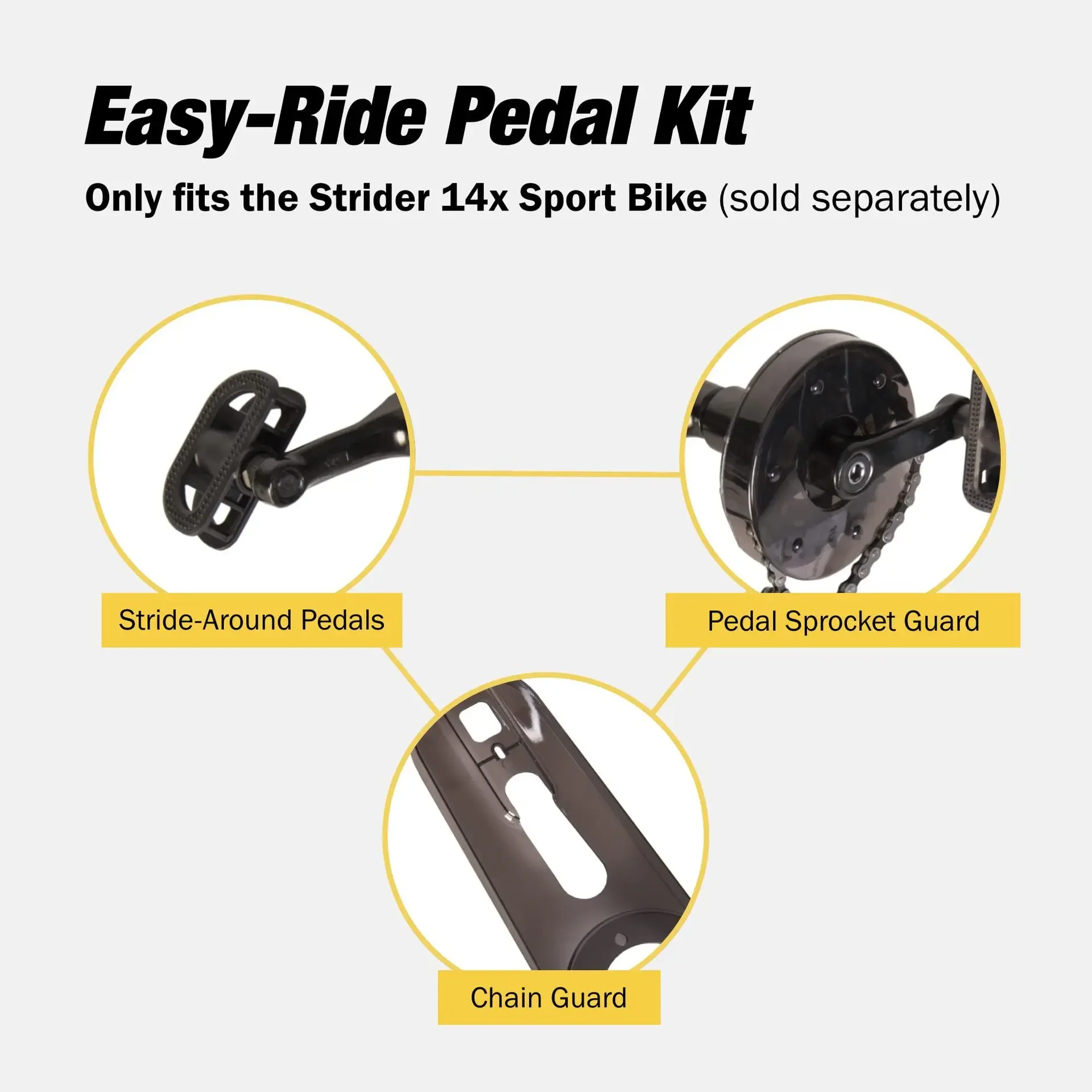 Easy Pedal Kit - Turn a balance bike into a bicycle, saving time and easy operation