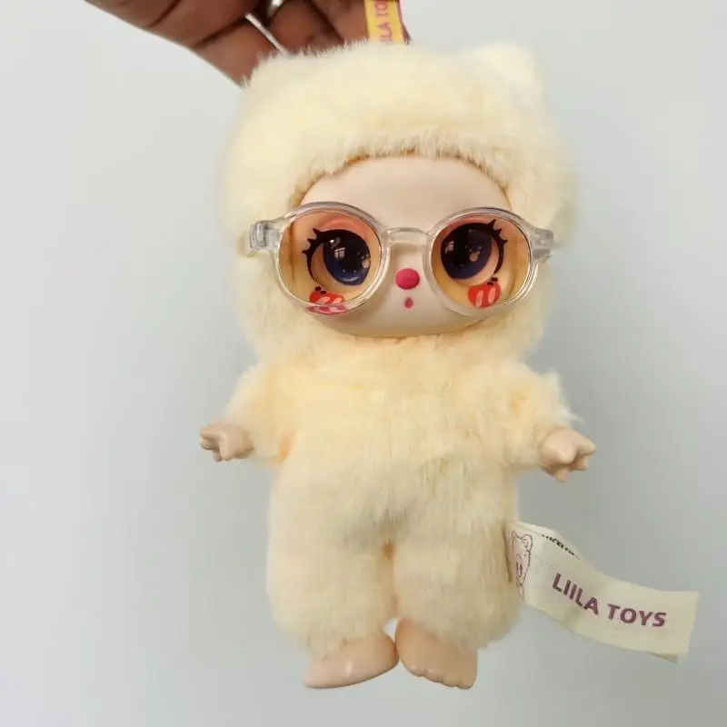 For 17CM Liila Lucky Cat/labubu Doll/10 Cotton Doll Accessories Foldable Glasses with Lenses Dolls DIY Decorate