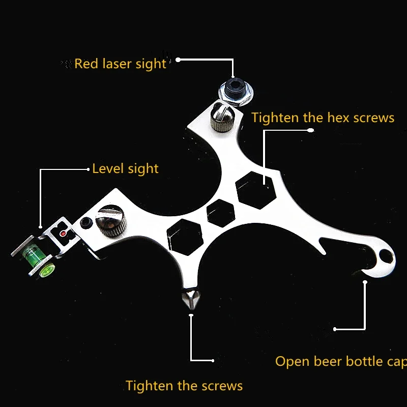 Metal Multifunctional Wrench Slingsshots Laser Fast Pressure Aiming Slingshot Outdoor Powerful Shooting and Hunting Accessories