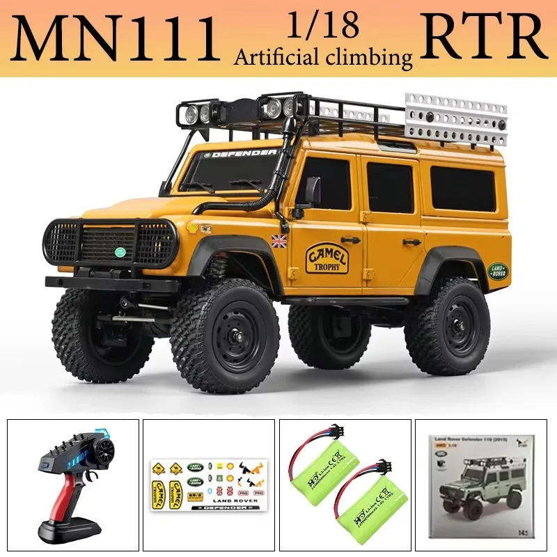 MN111 Modello RC CAR Crawler MN111 1:18 Kit assemblato RC adulto professionale 4WD fuoristrada luci a LED guscio per auto in metallo