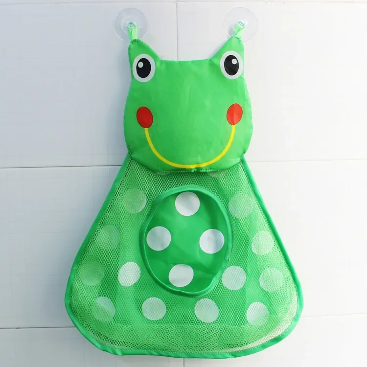 Baby Bath Toys Cute Duck Frog Mesh Net Toy Storage Bag Strong Suction Cups Bath Game Bag Bathroom Organizer Water Toys for Kids