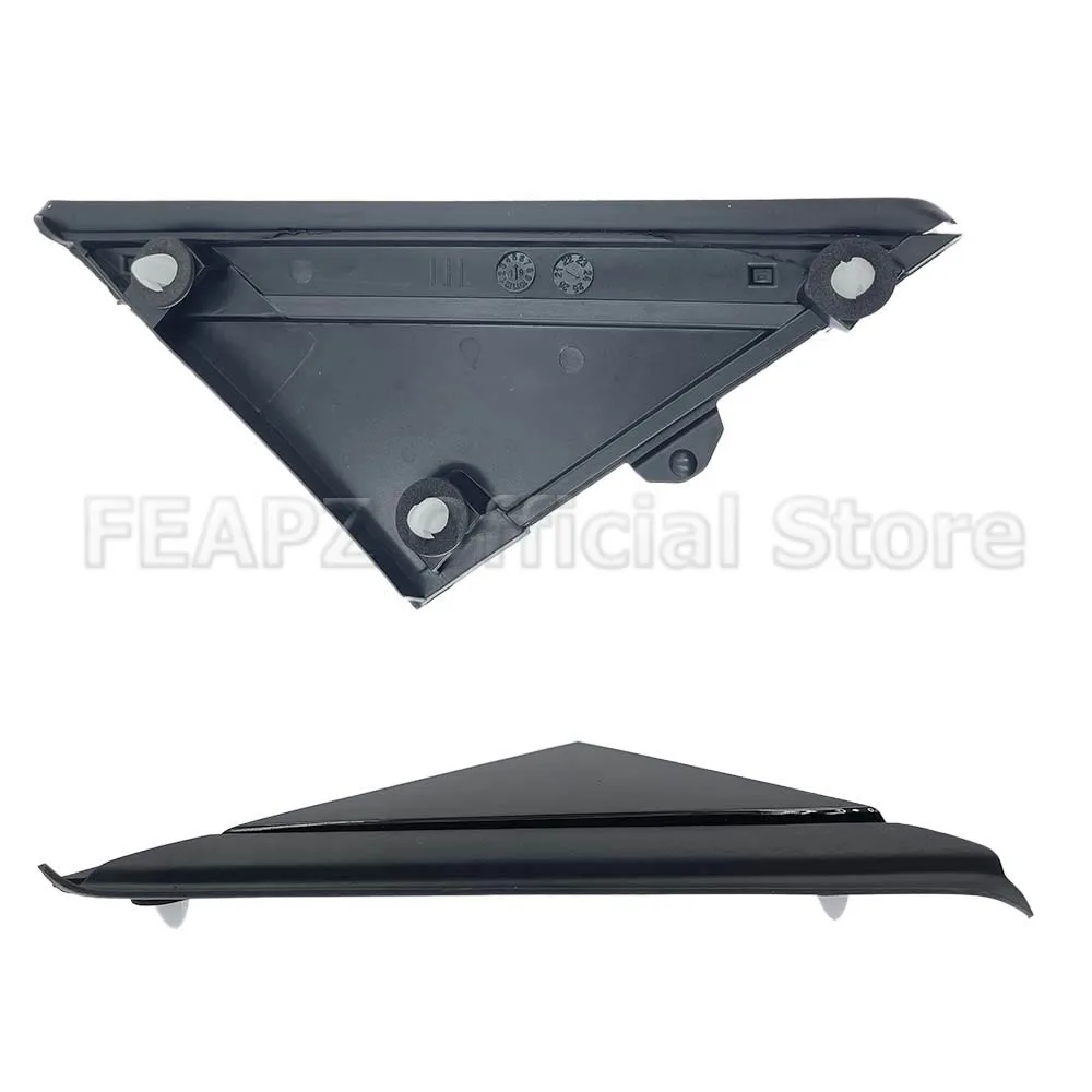 2PCS For 12-17 FIAT 500 Matte Texture Left Right Door Mirror Flag Cover Molding Gloss Black 1SH17KX7AA 1SH16KX7AA