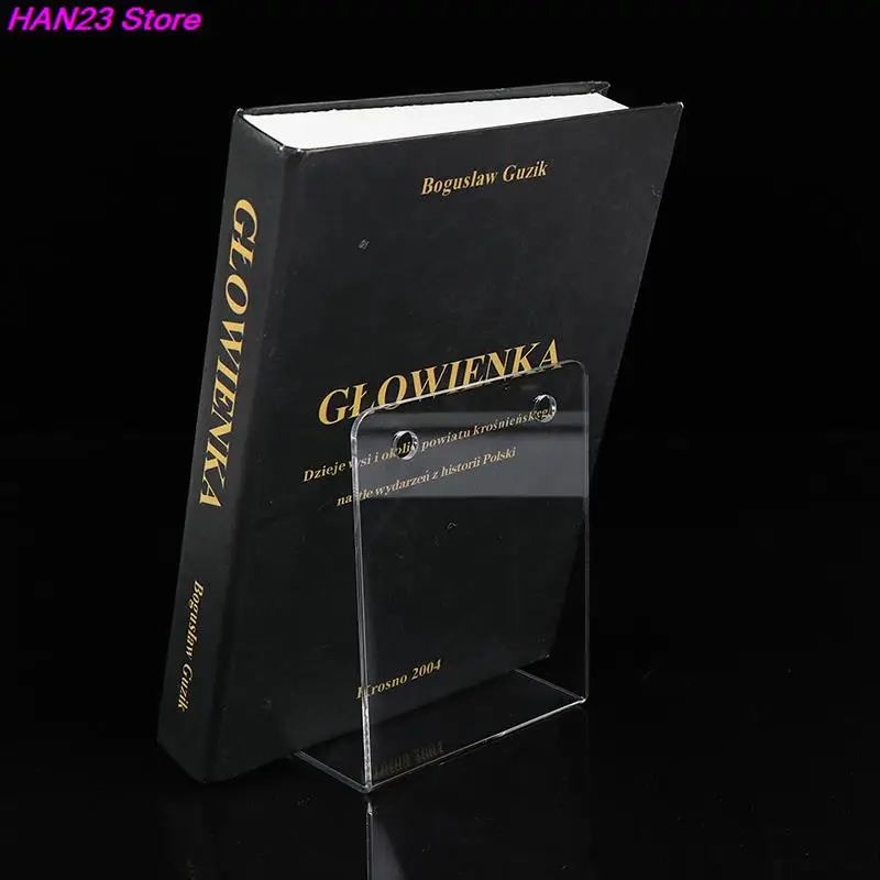 13x 10 x 10cm Transparent Acrylic Bookends Stand Bookshelf Desktop Decorative Storage Rack Bookend Book Holder School Stationery