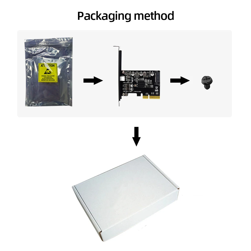 

PCI-e To USB 3.2 Gen2×2 Adapter Card 20Gbps USB PCIE Card Type C PCI-Express To USB 3.2 Gen 2 for PC