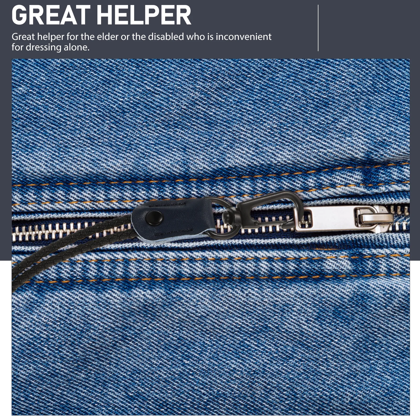 

Elderly Zipper Hook Pull Helper Blue Long Rope Women Kids Travel Dress Boot Use Fashion Accessories Sewing Supplies