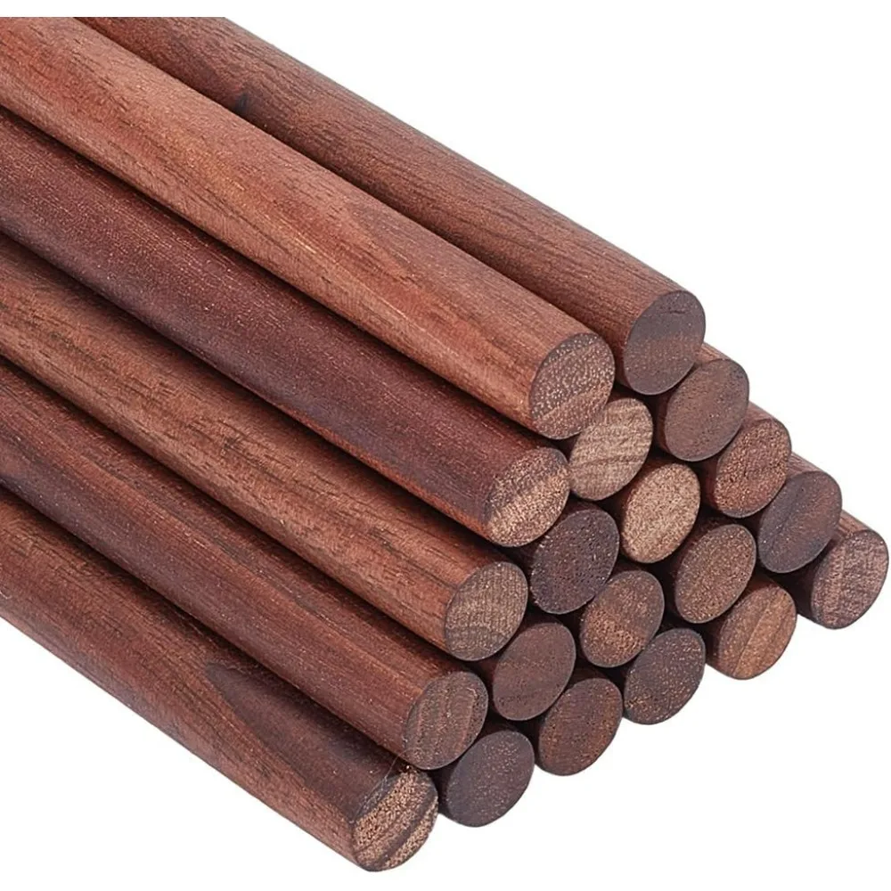 

20 шт. деревянных заготовок из орехового дерева, 15 см (5,9 дюйма) в длину, 1 см (0,4 дюйма) в диаметре, необработанные круглые палочки, деревянные блоки для резьбы