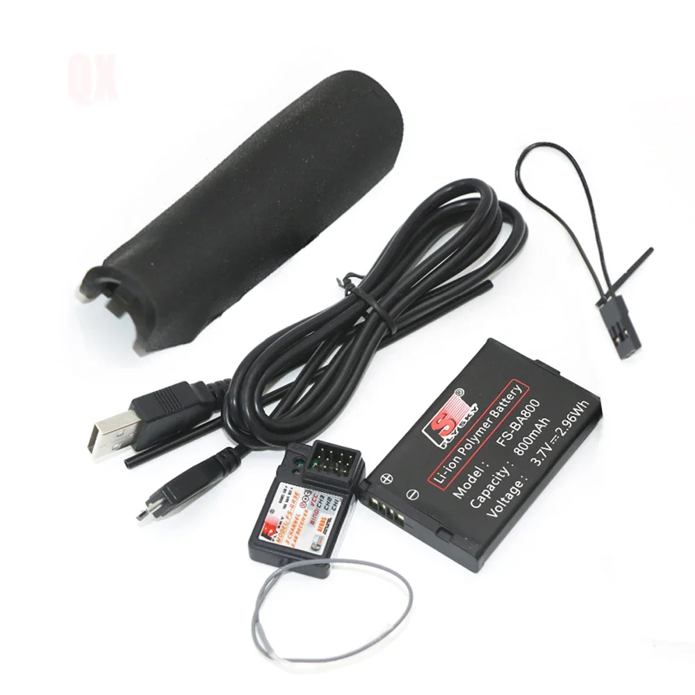 Flysky FS-GT2B 2.4G 3CH Radio Transmitter with GR3E receiver / TX battery / USB cable for RC Toys Parts