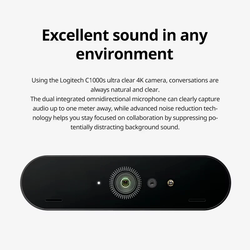 Webcam Ultra HD BRIO 4K C1000s Sempurna untuk Siaran Rekaman Streaming dan Konferensi Video