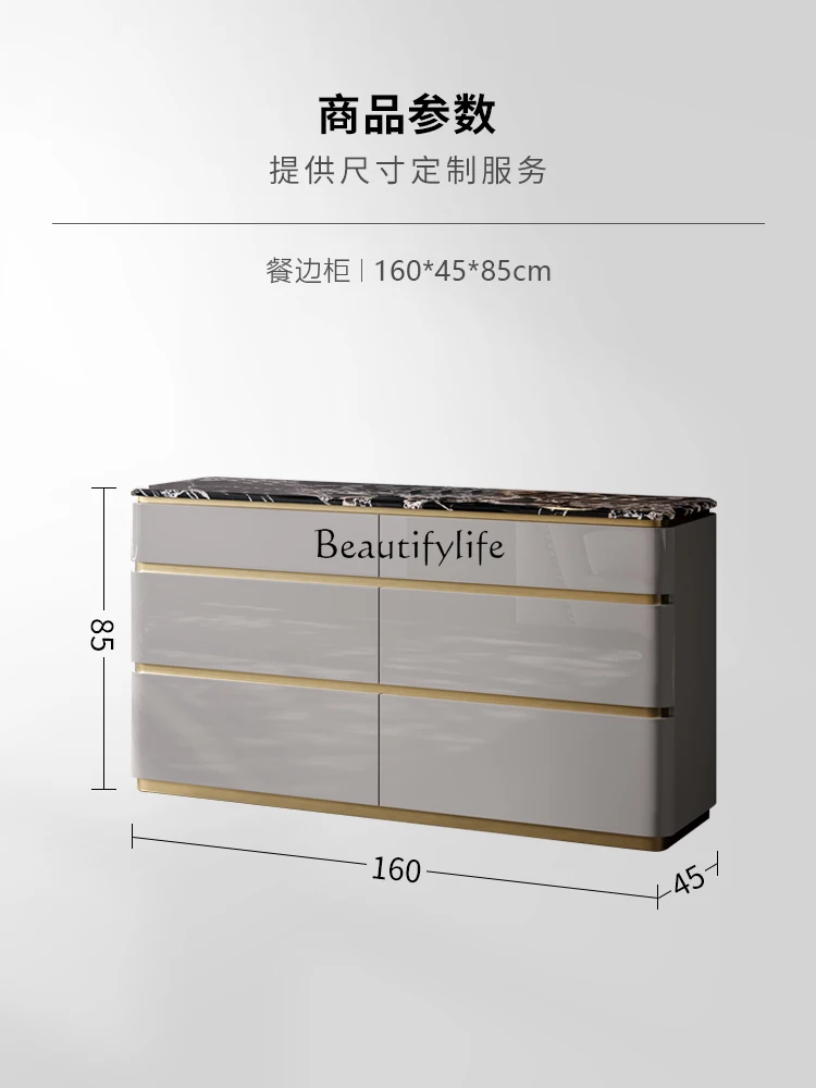 Superior Bedroom Bed Front Cabinet Natural Marble Drawer Paint Entrance Cabinet