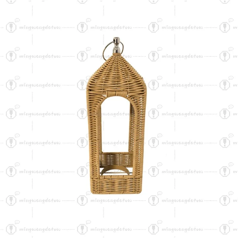 Handmade Rattan Lantern Decorative Lamp, Outdoor Atmosphere Rattan Lantern Shade