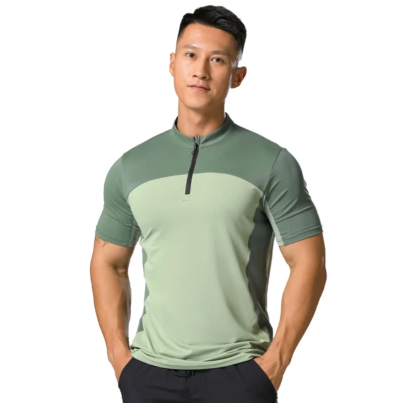 Men Gym Fitness Shirts Short Sleeve Bodybuilding T-Shirts Quick Dry Training Breathable Tee Sport Running Jogging Sportswear Top