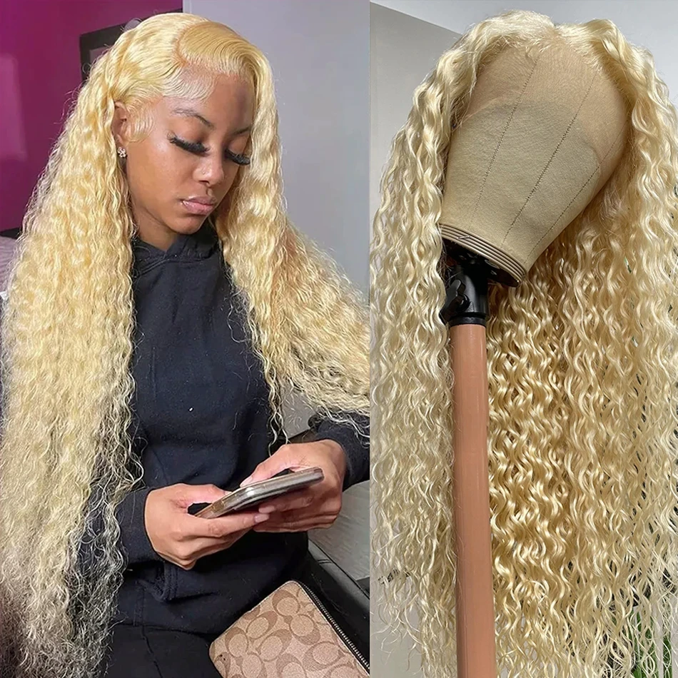 

Blonde 613 Curly Lace Front Wigs 13x6 Hd Lace Frontal Wig Deep Wave Lace Front Human Hair Wigs For Women Brazilian