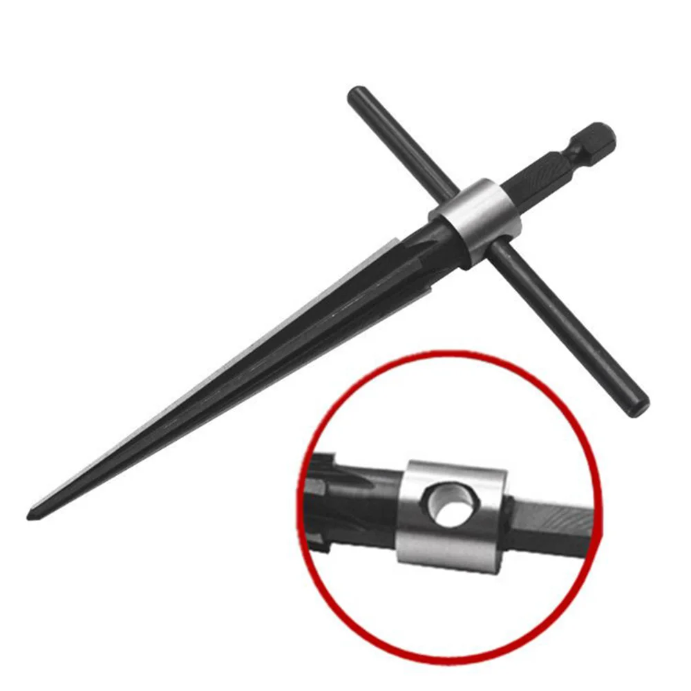 T Handle Tapered Reamer 6 Flute Beveling Black Workshop 3-13mm Cutting Drilling Fixture Handheld Industrial Tool