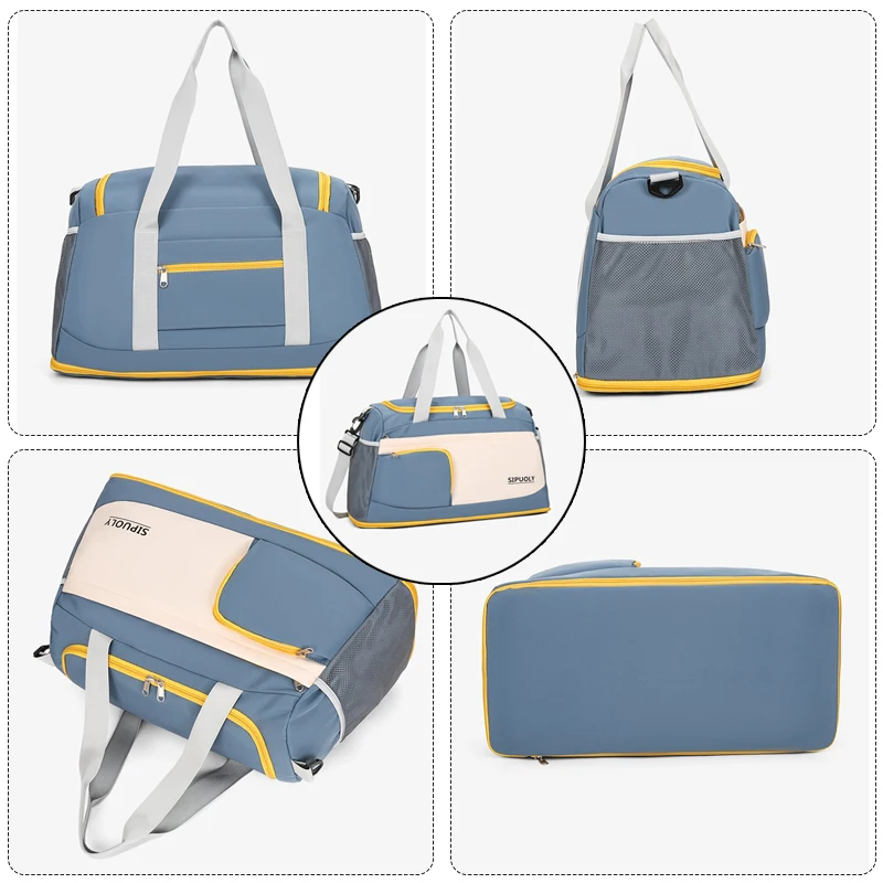 Large Capacity Sports Yoga Bag Collapsible Trolley Case Lightweight Waterproof Travel Portable Shoulder Woman Fashion