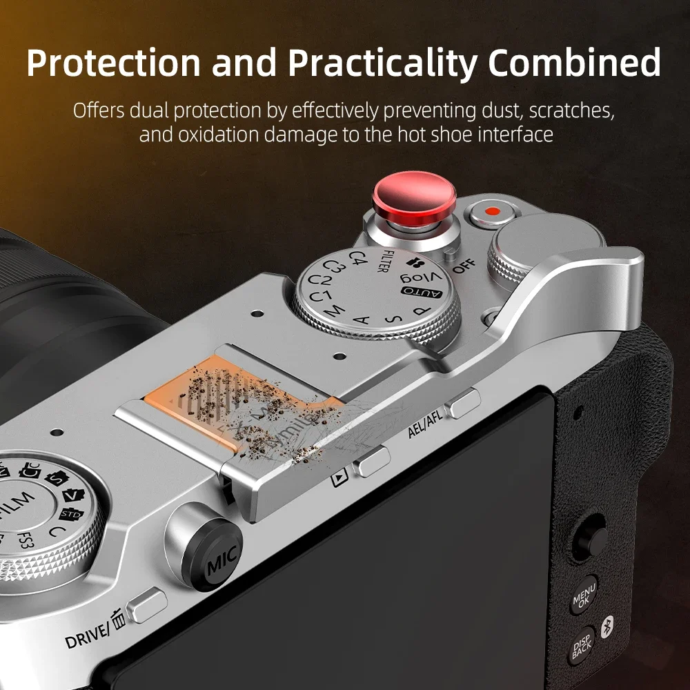 Flymile X-M5 Ручка для большого пальца из алюминиевого сплава Металлическая ручка для большого пальца для камеры FUJIFILM X-M5 с держателем подставки для большого пальца с горячим башмаком