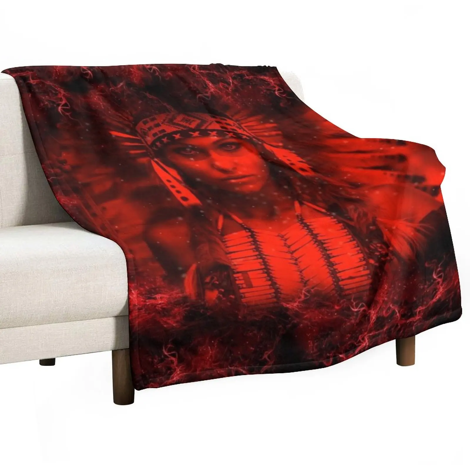 

APACHE WOMAN Throw Blanket Decorative Throw Blanket Giant Sofa Blanket sofa bed